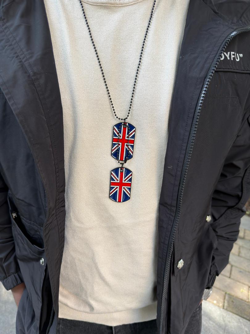 UNION JACK PENDANT NECKLACE